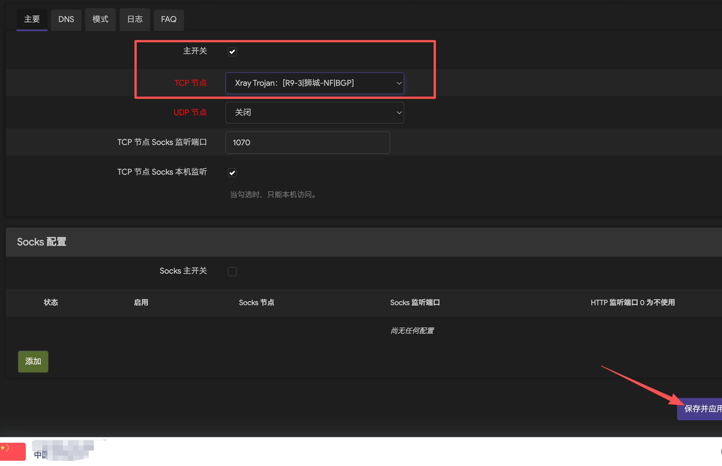 保存并检查国内IP